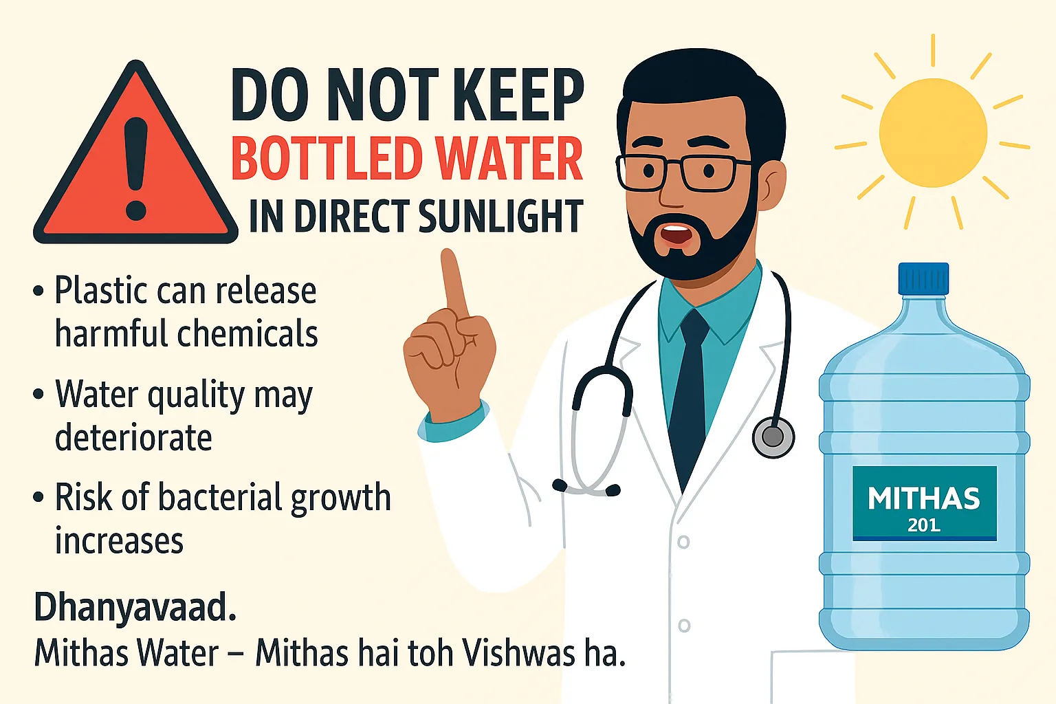 Why You Should Never Store Bottled Water in Sunlight – Tips from Mithas Water